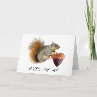 Squirrel Acorn Heart Nut Card