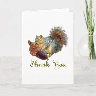 Squirrel Acorn Thank You Card