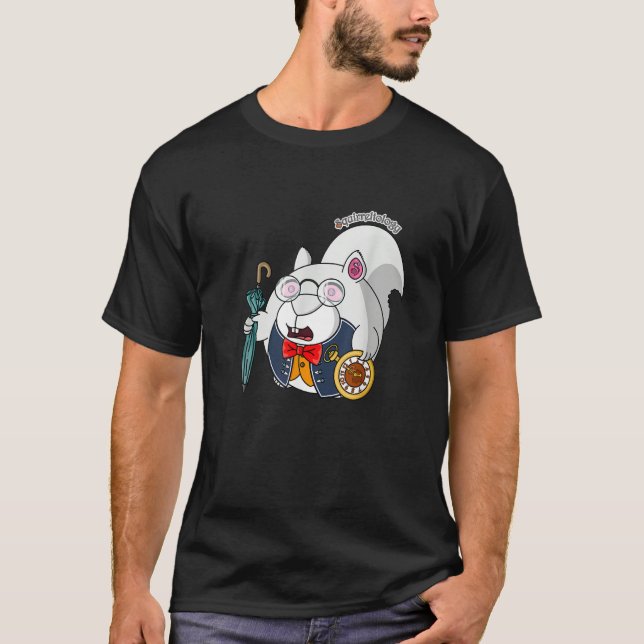 Squirrel  Alice in Wonderland White Rabbit T-Shirt (Front)