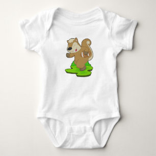 Squirrel American Football Baby Bodysuit
