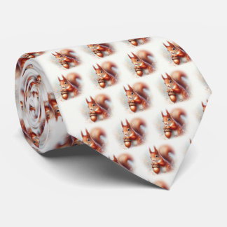 Squirrel and Acorn Tie