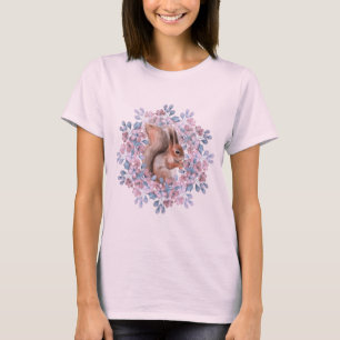 Squirrel and flowers T-Shirt