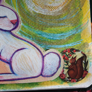 Squirrel and Holly winter Red Squirrels            Classic Round Sticker