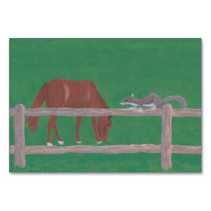 Squirrel and horse Reading Flashcards for Adults Table Number