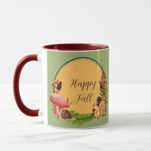 Squirrel and nature with customisable text mug