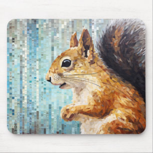 Squirrel Animal Art Decor Paint Mosaic Mouse Mat