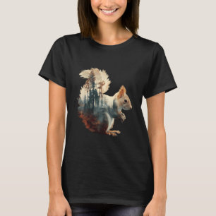 Squirrel Animal Art Portrait Wildlife Forest Squir T-Shirt