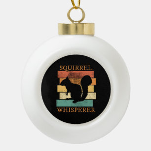 Squirrel Animal Forest Retro Ceramic Ball Christmas Ornament