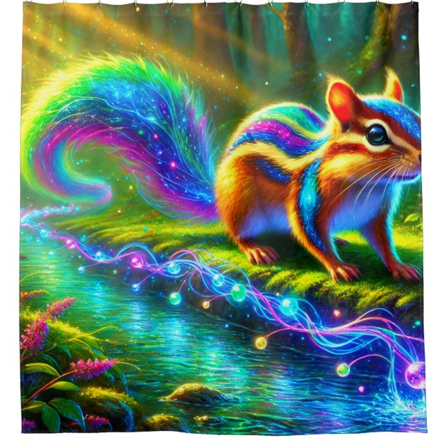 Squirrel Art Shower Curtain (Front)