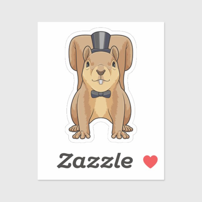 Squirrel as Groom with Suit (Sheet)