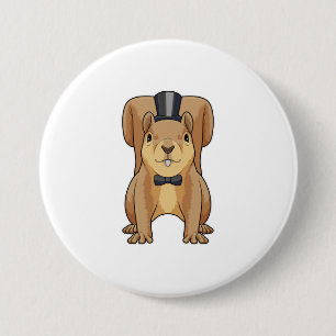 Squirrel as Groom with Suit 7.5 Cm Round Badge