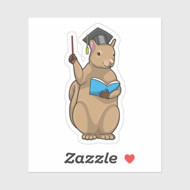 Squirrel as Teacher with Book (Sheet)