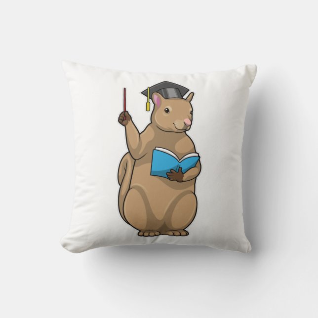 Squirrel as Teacher with Book Cushion (Front)