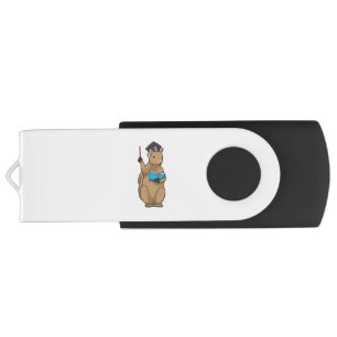 Squirrel as Teacher with Book USB Flash Drive