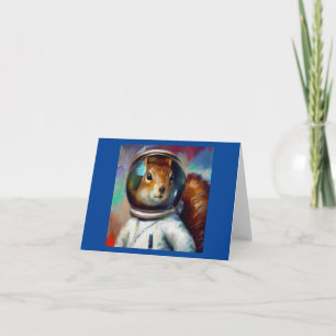 Squirrel Astronaut Card