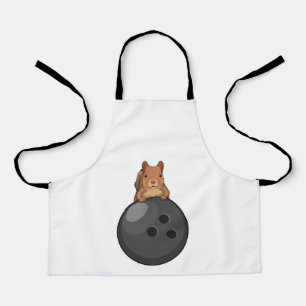 Squirrel at Bowling with Bowling ball Apron