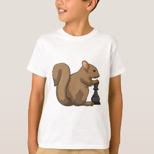 Squirrel at Chess with Chess piece Bishop T-Shirt