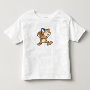 Squirrel at Field hockey with Stick Toddler T-Shirt