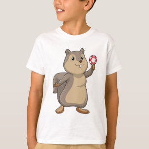 Squirrel at Poker with Poker chips T-Shirt