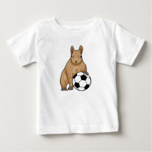 Squirrel at Soccer Sports Baby T-Shirt