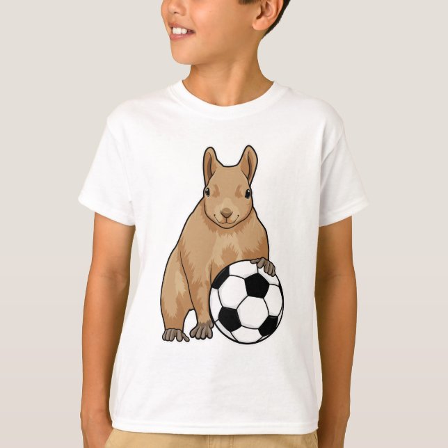 Squirrel at Soccer Sports T-Shirt (Front)