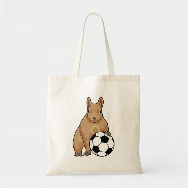 Squirrel at Soccer Sports Tote Bag (Front)