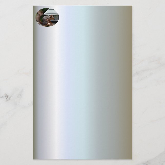 Squirrel at the Bird Feeder Stationery (Front)