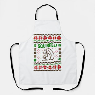 Squirrel Attacks The Griswold Family Ugly Sweater Apron