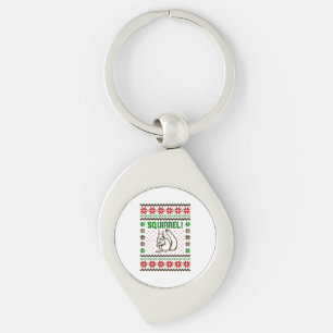 Squirrel Attacks The Griswold Family Ugly Sweater  Key Ring