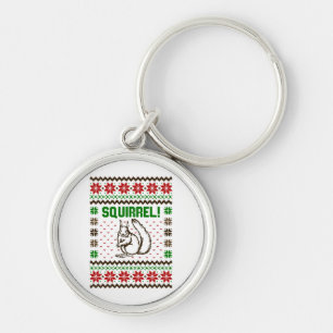 Squirrel Attacks The Griswold Family Ugly Sweater  Key Ring