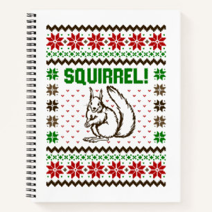 Squirrel Attacks The Griswold Family Ugly Sweater Notebook