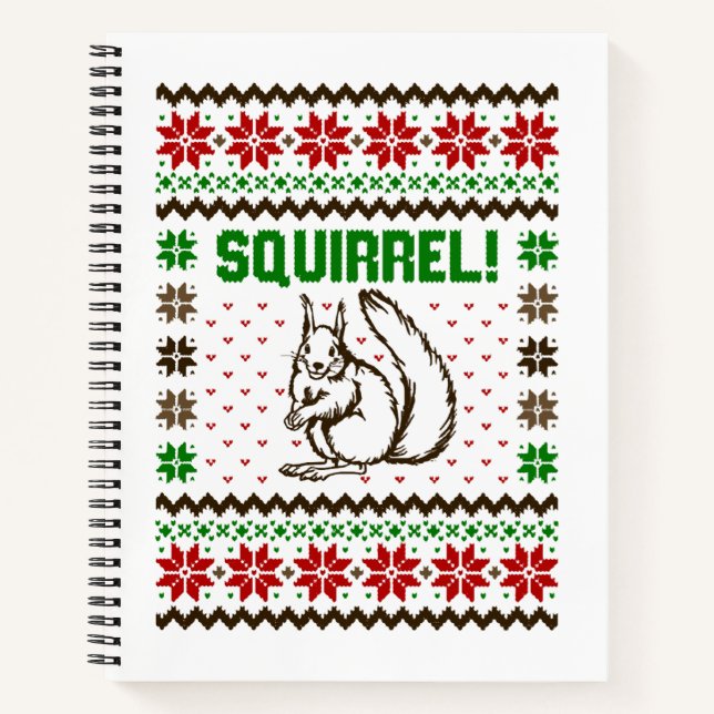 Squirrel Attacks The Griswold Family Ugly Sweater  Notebook (Front)