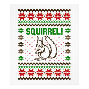 Squirrel Attacks The Griswold Family Ugly Sweater Photo Print