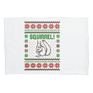 Squirrel Attacks The Griswold Family Ugly Sweater Pillowcase