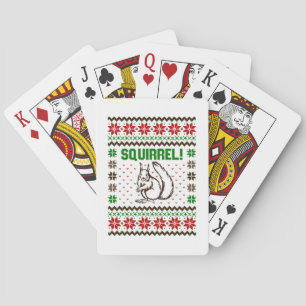 Squirrel Attacks The Griswold Family Ugly Sweater Playing Cards