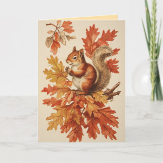 Squirrel Autumn Greeting Card
