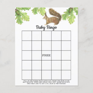 Squirrel - Baby shower bingo game
