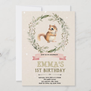 Squirrel Baby Shower Invitation