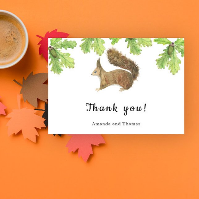 Squirrel - baby shower thank you card (Creator Uploaded)