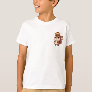Squirrel Balancing an Acorn Pie Hat Kids T-Shirt