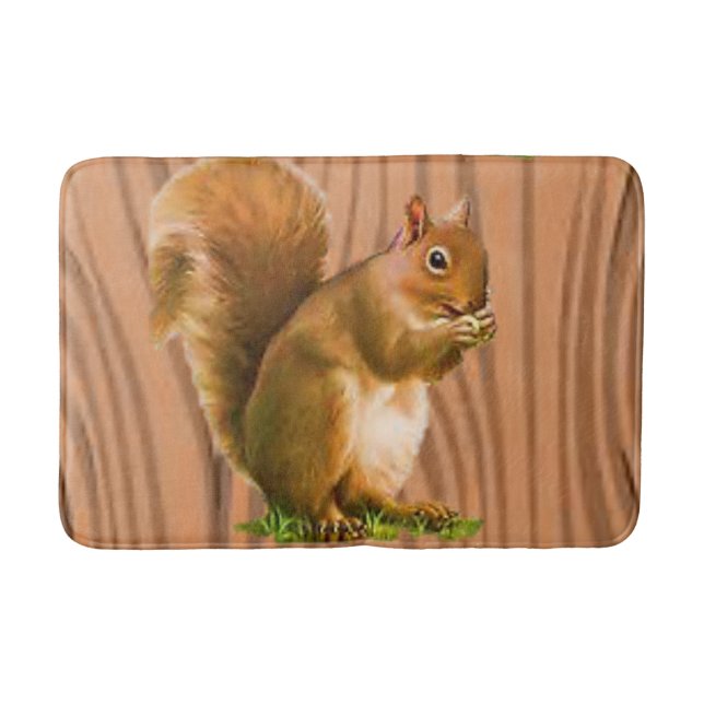 Squirrel Bathroom Bathmat (Front)