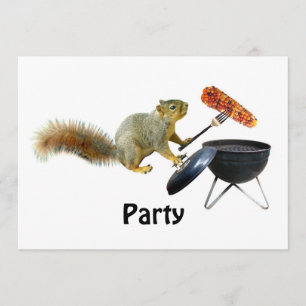 Squirrel BBQ Invitation