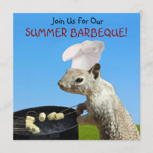 Squirrel BBQ Invitations