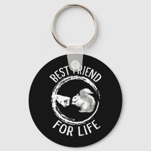 Squirrel Best Friend For Life Key Ring