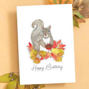 Squirrel Birthday Pie Card