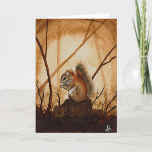Squirrel Blank Greeting Card