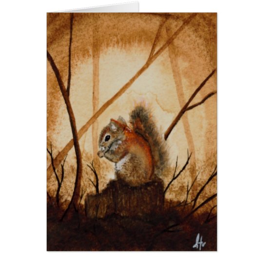 Squirrel Blank Greeting Card