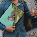 Squirrel Blowing a Bubblegum Bubble Animal Photo Laptop Sleeve<br><div class="desc">Show off your playful side with this quirky and cute laptop sleeve. It features a photo of a grey squirrel blowing a bubble with some pink bubblegum.</div>