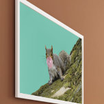 Squirrel Blowing a Bubblegum Bubble Animal Photo Poster<br><div class="desc">Add some fun to your wall with this quirky but cute poster. It features a photo of a grey squirrel blowing a bubble with some pink bubblegum.</div>