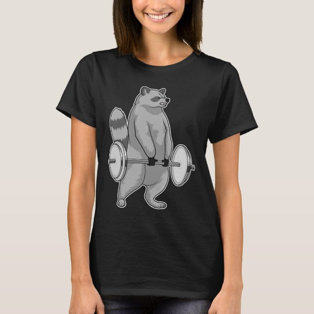 Squirrel Bodybuilding Dumbbells T-Shirt (Front)